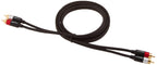 Amazon Basics 2 RCA Cables for Amplifier, Active Speakers or Subwoofer, 1.2 m, Black