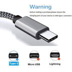 USB C Charger Cable 3M 2Pack Type C Charger Fast Charging 3A Lead Braided for Samsung Galaxy S23 S22 S21 S20 S10 S9 S8 A12 A13 A20e A21s A53 A70,Google Pixel 7 6,Huawei P30 P40,Sony Xperia,Switch,PS5
