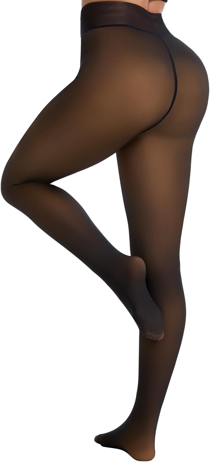 Fleece Lined Tights Leggings for Women, 230g Thick Thermal Tights
