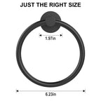 SetSail Towel Holder for Bathroom Wall Matte Black Towel Ring