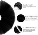Tutu Skirts for Women, Elastic 3 Layered Tulle Tutus Skirt for Adult Dance Ballet Skirts for Dress-up Parties Dancing
