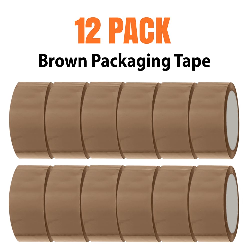 ARVO Clear Packing Tape 6 Rolls with Low Noise (48mm x 60m) - Durable Parcel Sealing Tape for Packing Boxes, Secure Packaging for Moving House