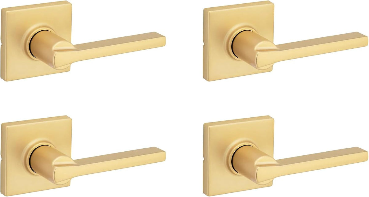 Kwikset Casey Privacy Door Lever with Lock, Matte Black