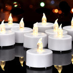 Battery Operated LED Tea Lights Flameless Flickering Candles 50PACK Blue