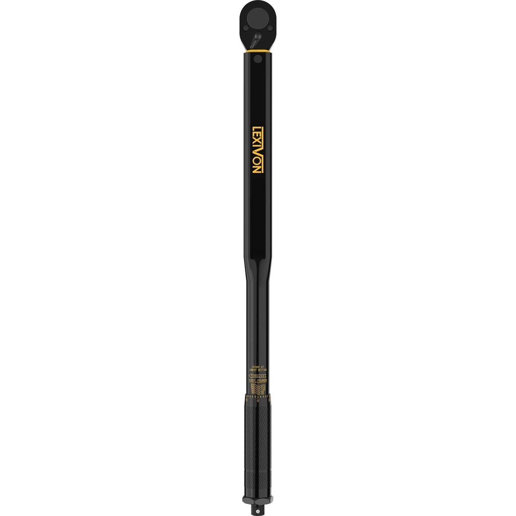 LEXIVON Torque Wrench 1/2-Inch Drive Click 10~150 Ft-Lb/13.6~203.5 Nm (LX-183)