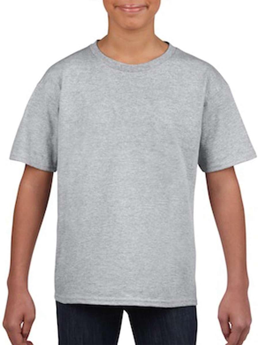 Plain Virgin T-Shirt for Children from 1 to 15 Years, 100% Cotton, Spun, Soft, Unisex, School Uniform P.E. Gym
