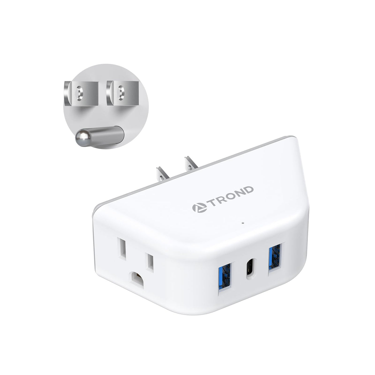 TROND Multi Plug Outlet Extender with USB, 2 Pack Plug Splitter