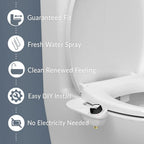 Mayfair Cassel slow close toilet seat, easy clean non-slip premium wood seat, install, made in USA, elongated, white