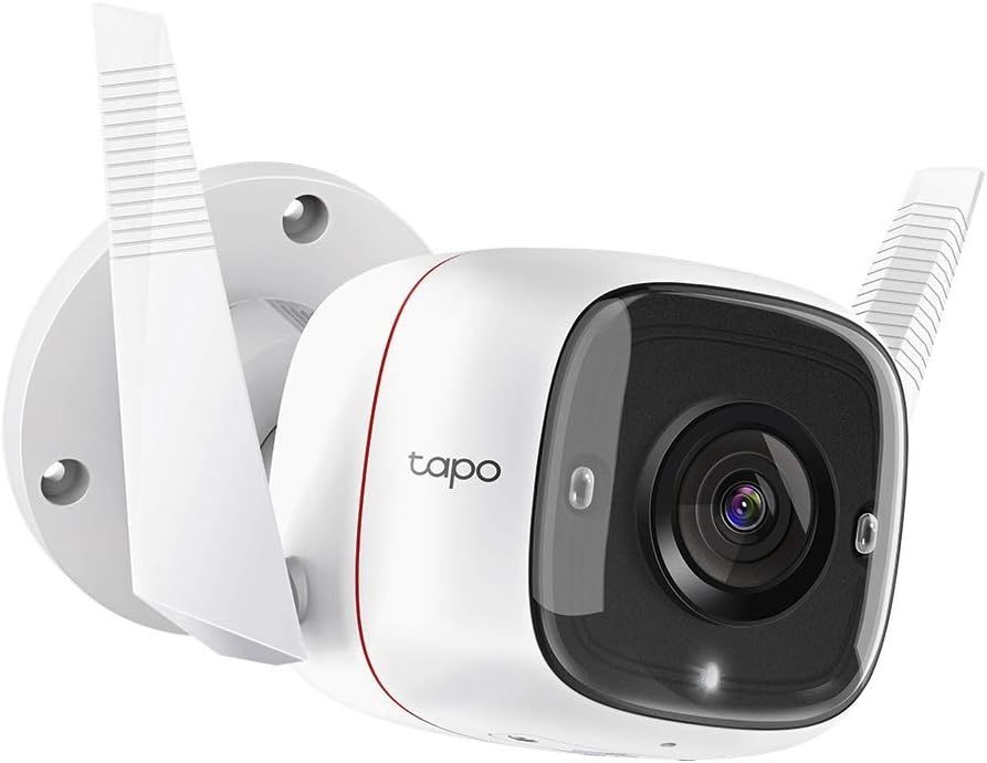 Tapo TP-Link C310 – Indoor Outdoor WiFi Surveillance Camera, 3MP Resolution, IP66 with Night Vision, Motion Detection and Instant Alarm, Control with iOS App, Android, Compatible with Alexa