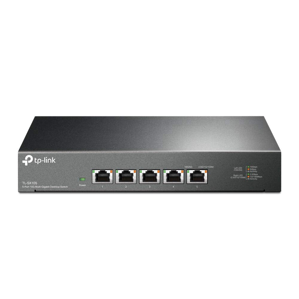 TP-Link TL-SG105S 5-Port Gigabit Network Switch, Metal Ethernet Splitter