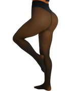 Fleece Lined Tights Leggings Women High Waist Sheer Thermal Tights