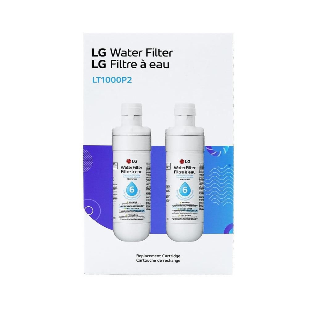 LG LT1000P - 6 Month / 200 Gallon Capacity Replacement Refrigerator Water Filter (NSF42, NSF53, and NSF401) ADQ74793501, ADQ75795105, AGF80300704, or AGF80300705 White