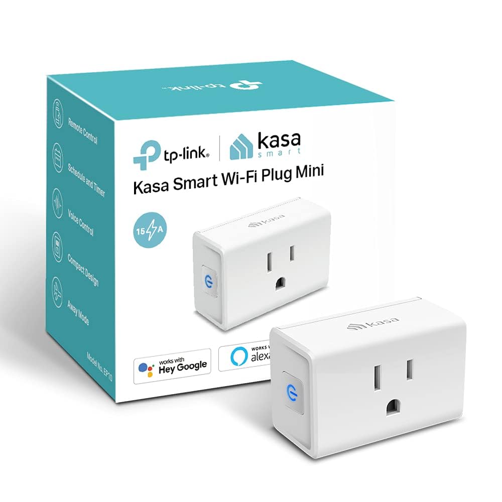 Kasa Smart Plug Ultra Mini 15A, EP10P4, Smart Home Wi-Fi Outlet