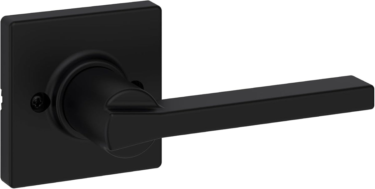 Kwikset Casey Privacy Door Lever with Lock, Matte Black