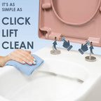AQUALONA® Premium Thermoplastic Toilet Seat Soft Close Hardwearing Seat with Two Button Hinge Release D Shaped Easy to Clean Simple Installation Top and Bottom Fittings (Blue - D Shape)
