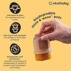 Vital Baby Store & Wean Baby Food Pots 60ml, 6 Pack | Leakproof, Stackable
