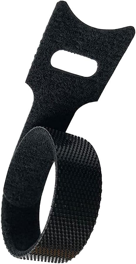Cable Tie Reusable Black 50 Pack Straps Adjustable Releasable Extension Hook and Loop Tidy Wraps for Headphones HDMI Ethernet Printers Laptops USB Data Cables