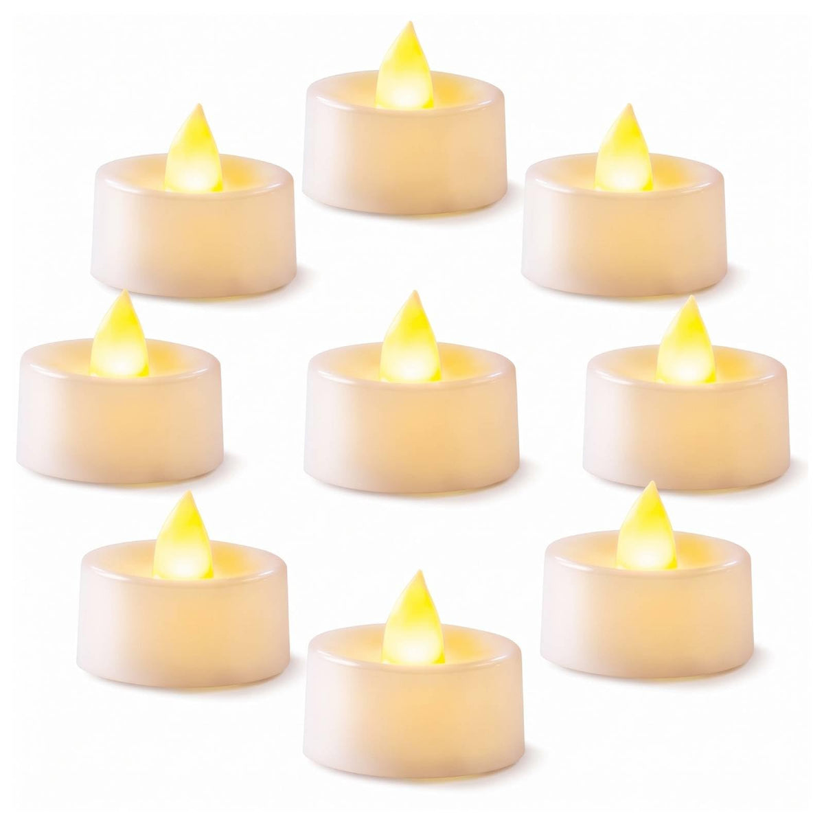 Homemory 50-Pack Black Flameless Battery Tealight Candles, 200+ Hours