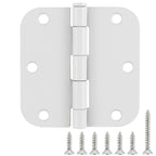 TDCHINGES Rounded Door Hinges 3.5" X 3 1/2 Inch Antique Brass 5/8" Radius
