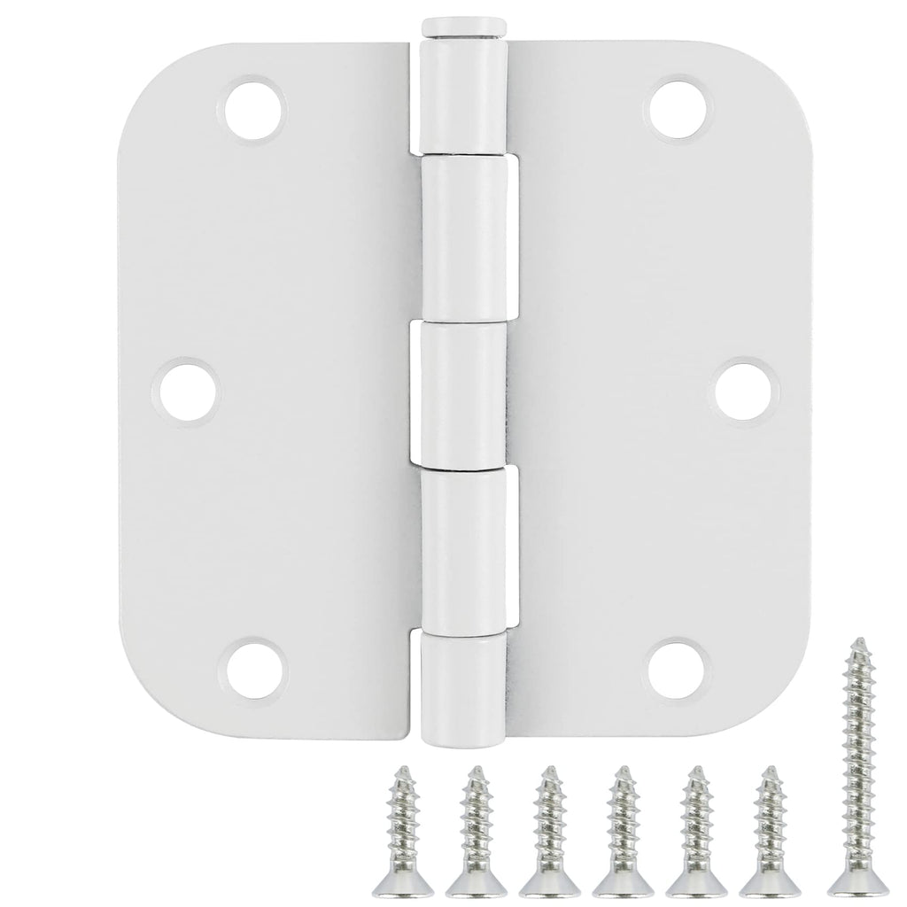 TDCHINGES Rounded Door Hinges 3.5" X 3 1/2 Inch Antique Brass 5/8" Radius