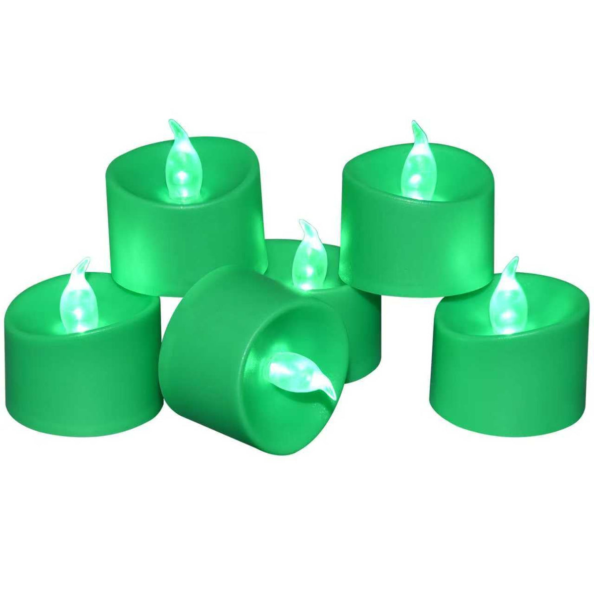 100 Pack Flickering LED Tea Lights, Last 100H+, Warm White Light