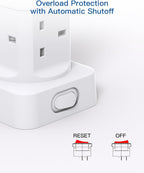 Tower Extension Lead with USB Slots, 8 Way Multi Plug Extension Tower &4USB