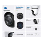 Tapo TP-Link C310 – Indoor Outdoor WiFi Surveillance Camera, 3MP Resolution, IP66 with Night Vision, Motion Detection and Instant Alarm, Control with iOS App, Android, Compatible with Alexa