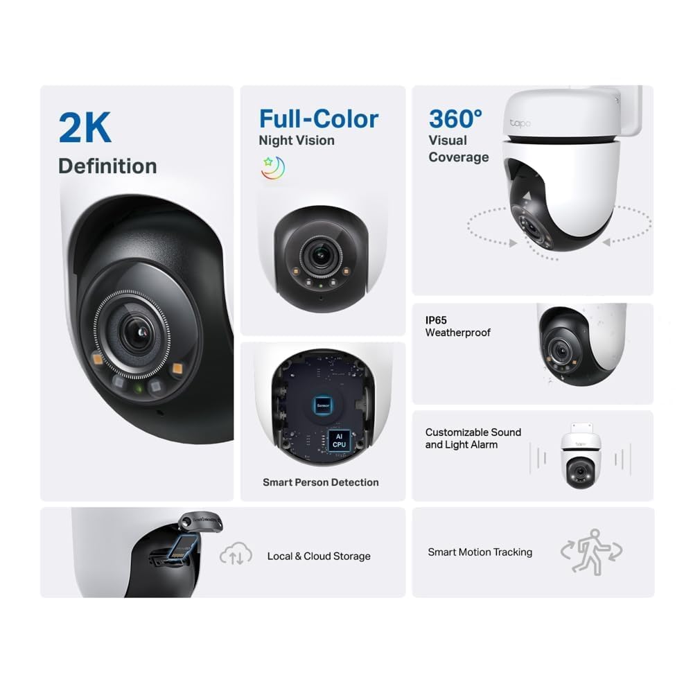 Tapo TC46 4K 8MP Pan/Tilt Outdoor Security Camera CCTV Camera
