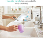 Munchkin 2 Pack Sponge Bottle Brushes for Baby Cups | Built-in Teat | Grey