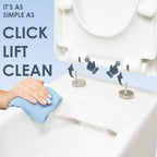 AQUALONA® Premium Thermoplastic Toilet Seat Soft Close Hardwearing Seat with Two Button Hinge Release D Shaped Easy to Clean Simple Installation Top and Bottom Fittings (Blue - D Shape)