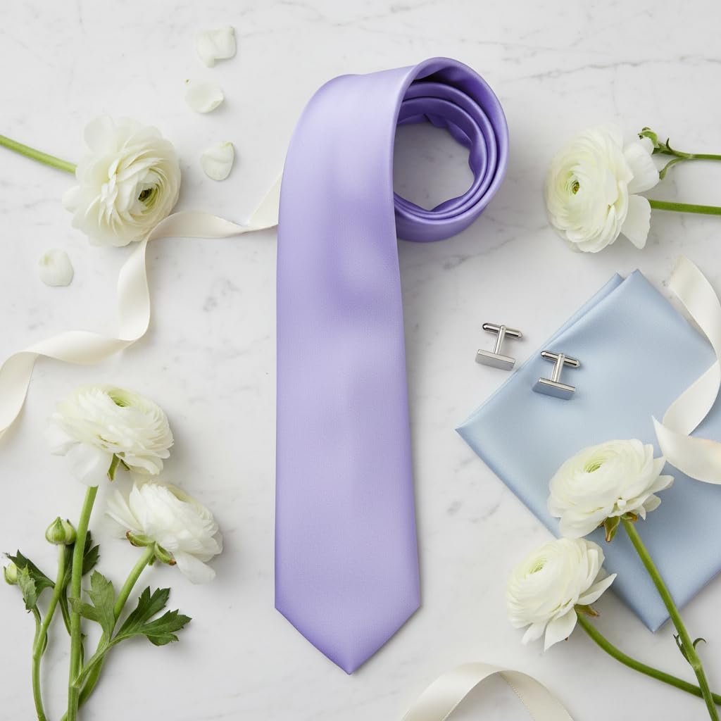yenlk Men's Classic Necktie, Formal Tie for Weddings, Business and Prom