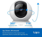 Tapo TC70 Full HD Pan/Tilt Indoor Security Camera Pet Camera House Security
