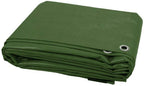 3 x 4 m Green Tarpaulin Waterproof Heavy Duty Tarp Sheet Cover, Groundsheet - Waterproof, Weatherproof, Frost-Resistant, UV Protection, Universal, Multipurpose, Reinforced Eyelets