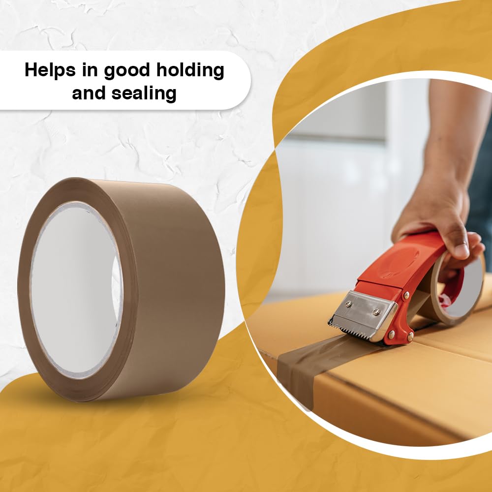 ARVO Clear Packing Tape 6 Rolls with Low Noise (48mm x 60m) - Durable Parcel Sealing Tape for Packing Boxes, Secure Packaging for Moving House