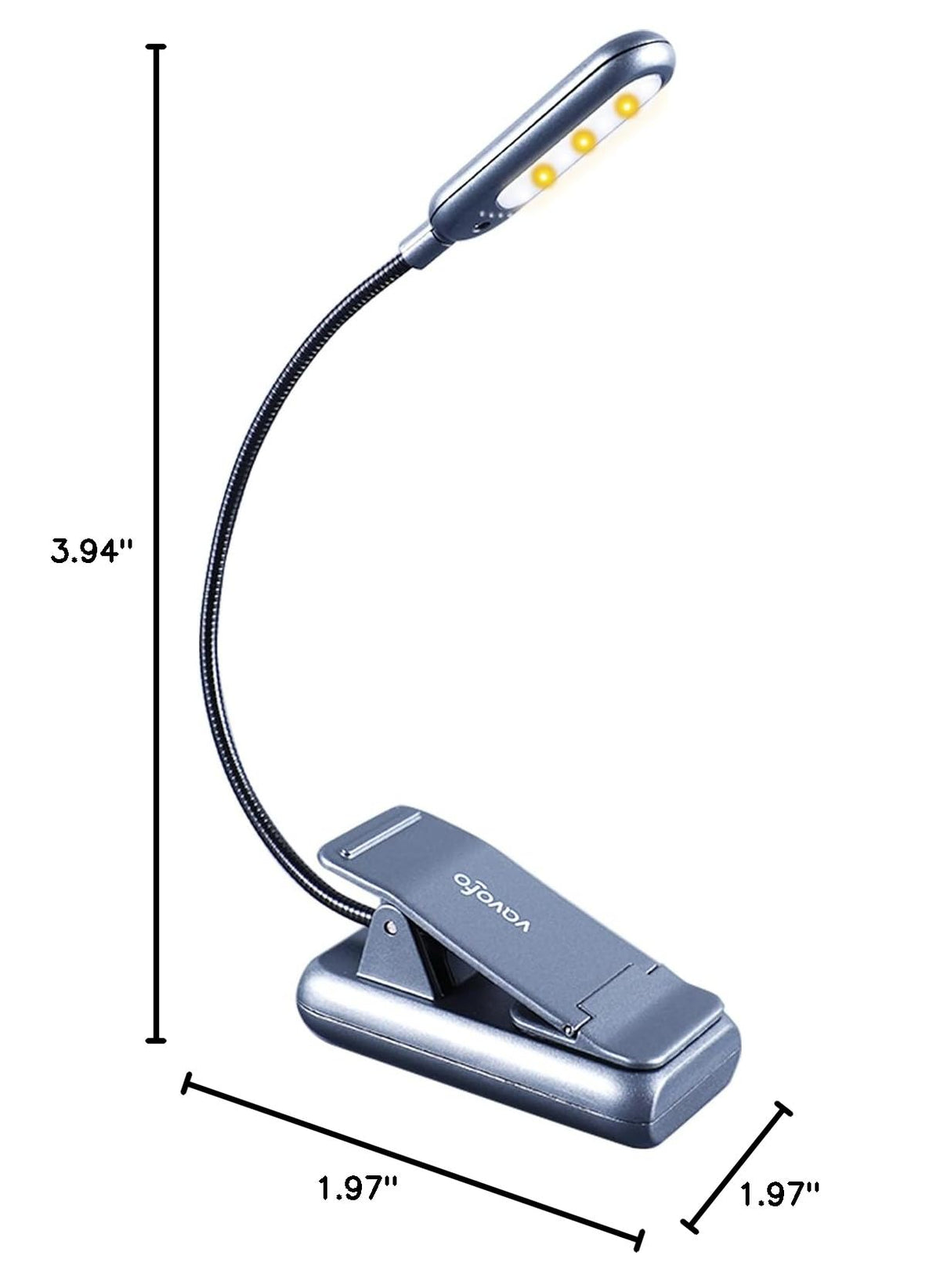 VAVOFO Rechargeable Reading Light, Clip on Book Light for Reading in Bed