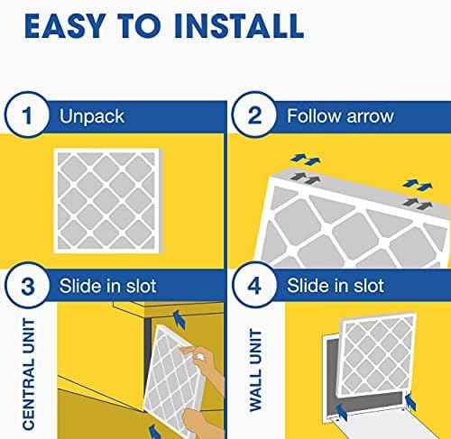 Aerostar Air Filter 16x25x1 MERV 8 AC Filter, HVAC, Furnace Filter, 6 Pack