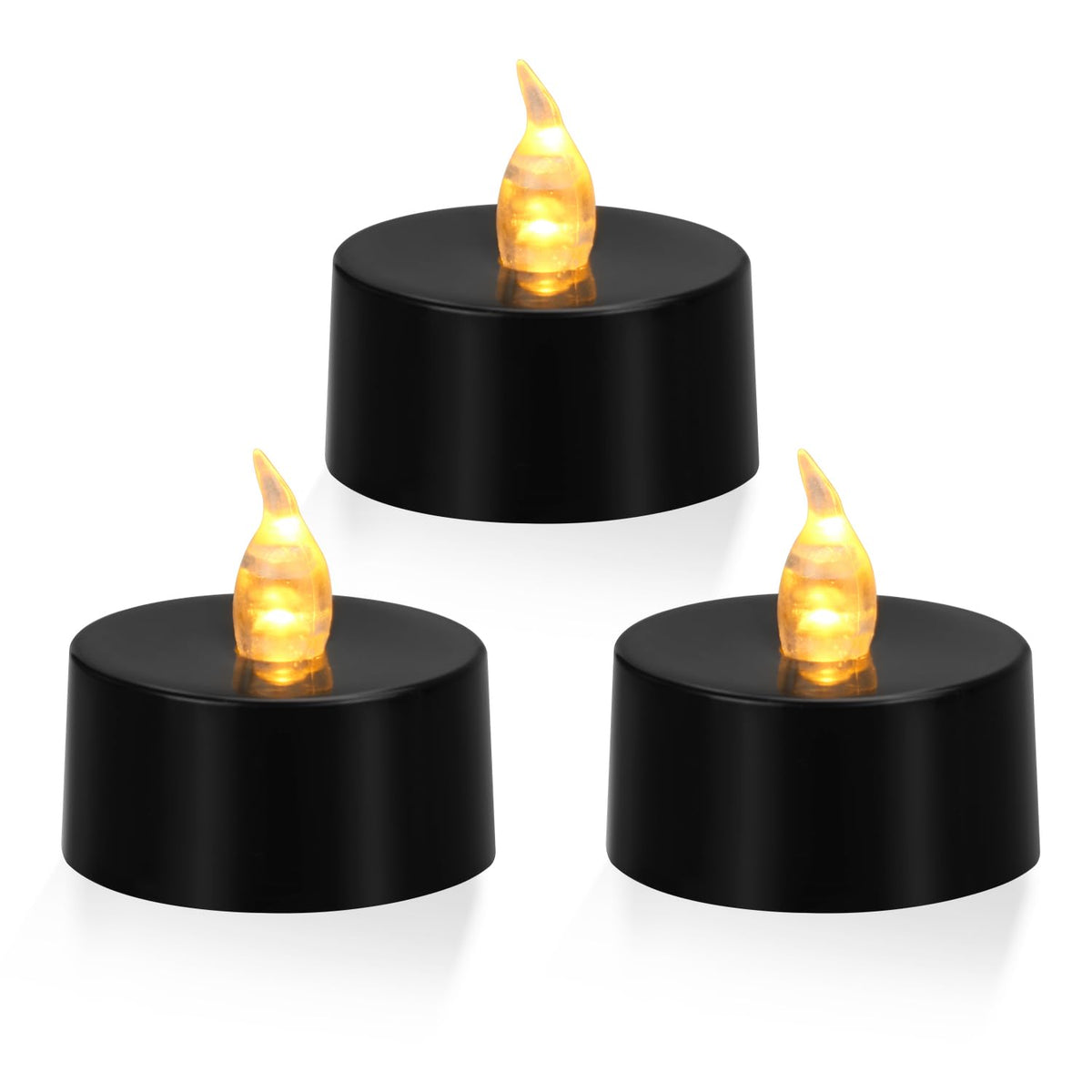 KOABY 24 Pack Pink Light Flameless Tea Lights, Pink Base, Last 100H