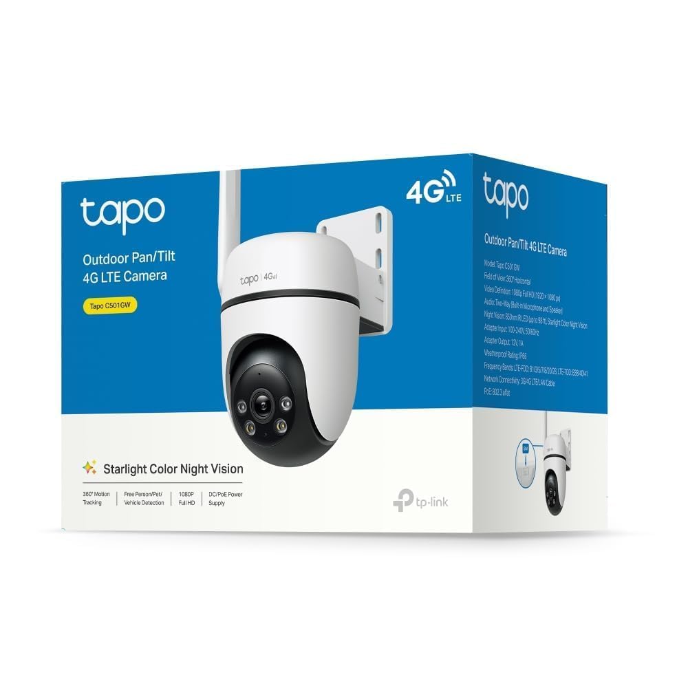 Tapo TC46 4K 8MP Pan/Tilt Outdoor Security Camera CCTV Camera