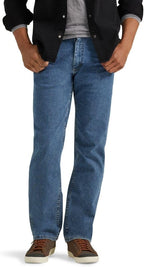 Wrangler - Mens Jeans - Regular Straight Fit - Authentics - Dark Stonewash