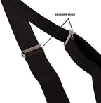 Boolavard Braces/Suspenders One Size Fully Adjustable Y Shaped With Strong Clips