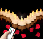 Battery Operated LED Tea Lights Flameless Flickering Candles 50PACK Blue