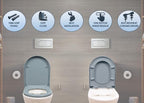 AQUALONA® Premium Thermoplastic Toilet Seat Soft Close Hardwearing Seat with Two Button Hinge Release D Shaped Easy to Clean Simple Installation Top and Bottom Fittings (Blue - D Shape)