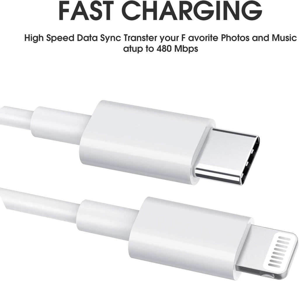 USB C to Lightening Cable 2Pack 2M MFi Certified, Fast Charging USBC i Phone Charger Lead for Apple iPhone 14 13 12 11 Pro Max X XR XS 8 Plus, for iPad- Type C to Lightening wire