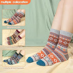 Ladies Socks Wool Thermal Fluffy Gifts For Women 5 Pairs
