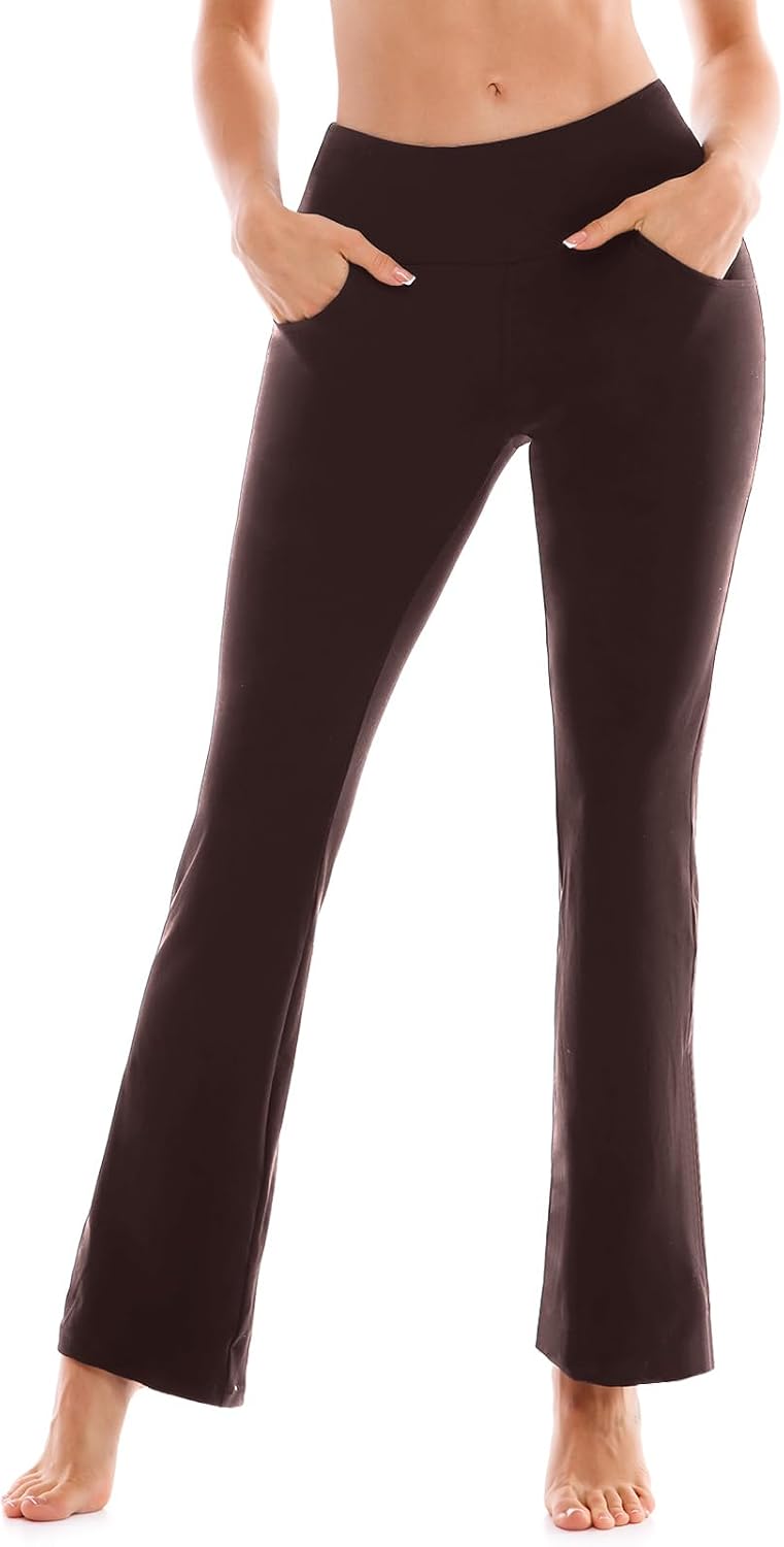 SINOPHANT Yoga Pants for Women Flared Leggings High Waisted Bootcut Trousers Womens Gym Wide Leg Workout Stretchy