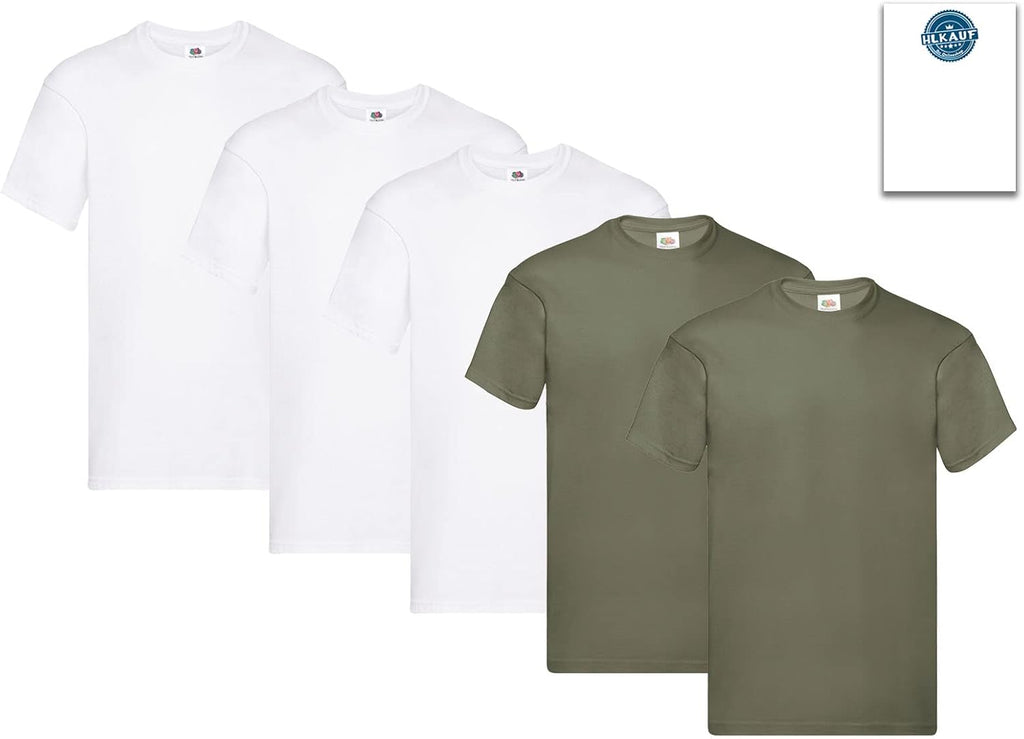 Fruit of the Loom Men's T-Shirt Iconic Tee, Lightweight Ringspun Tee, 5 Pack