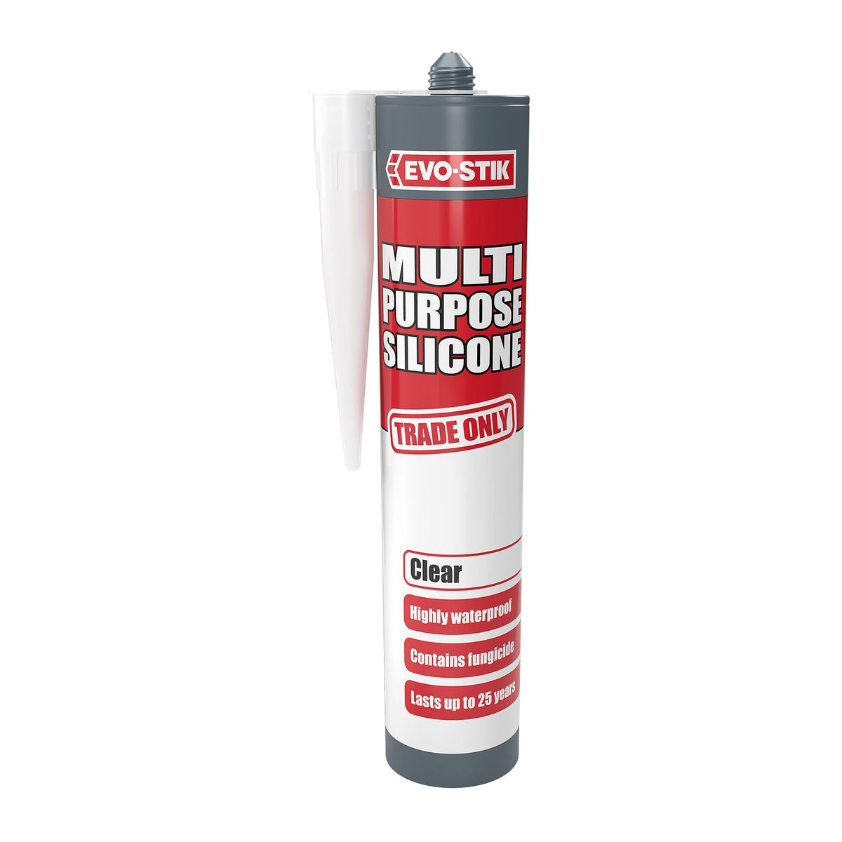 EVO-STIK Multipurpose Silicone Sealant White - Waterproof & Mould Resistant