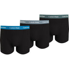 Calvin Klein Men’s 3 Pack Trunks with Logo Waistband