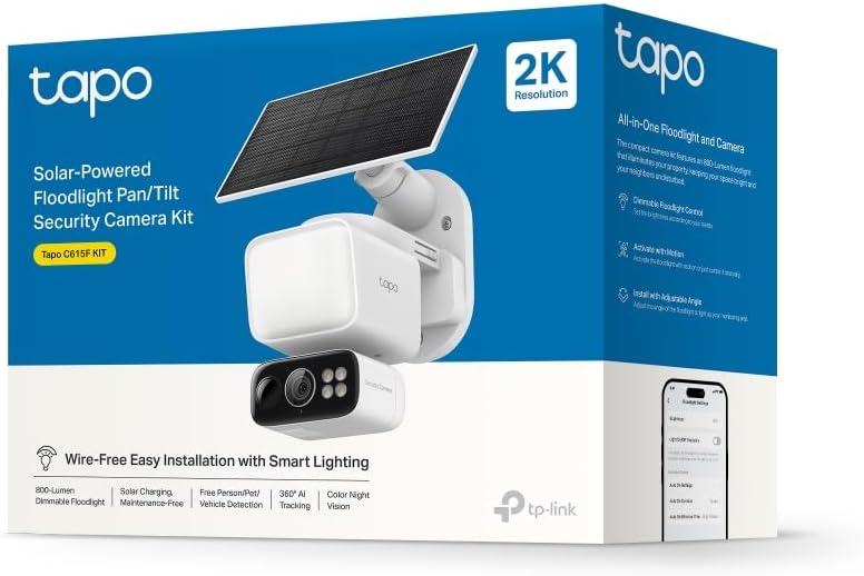 Tapo C615F KIT 2K 3MP Solar Floodlight Outdoor Security Camera Wireless