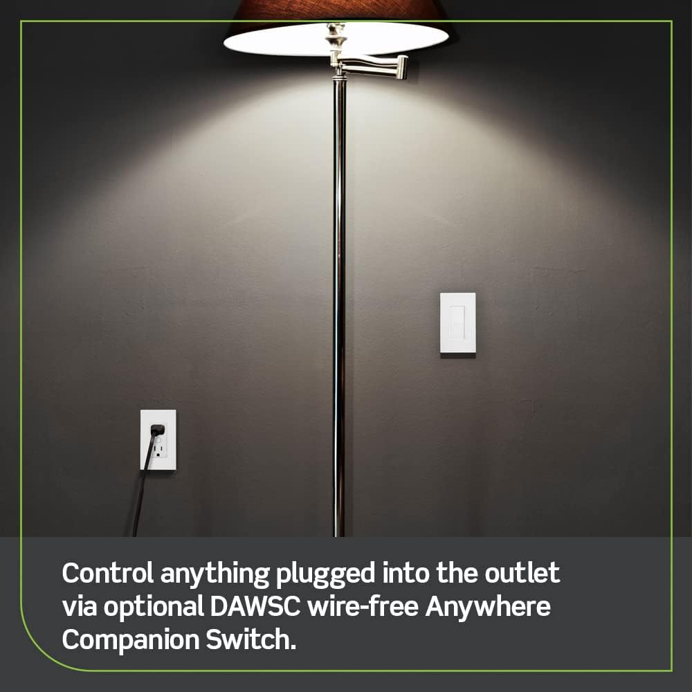 Leviton Decora Smart Switch, Wi-Fi, D315S-1RW, White